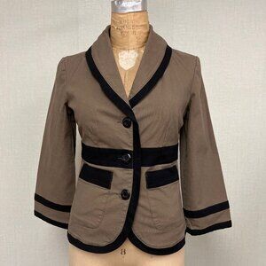 NWT Deadstock 2000s Color Block Tulle Brand Blazer Jacket Medium